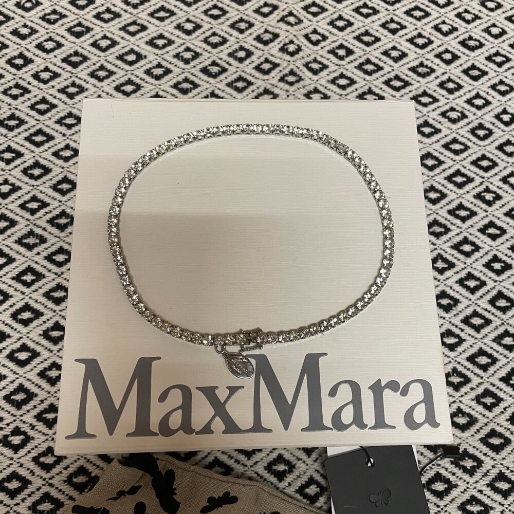Weekend Max Mara Rhinestone-adorned tennis choker necklace
